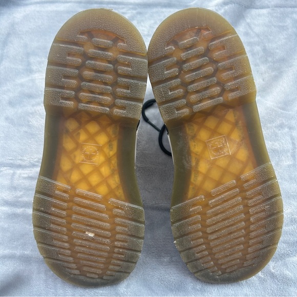 Dr. Marten Kids White Patent Combat Boot Lace-Up Chunky Sole Mini Grunge size 6 - Picture 9 of 11